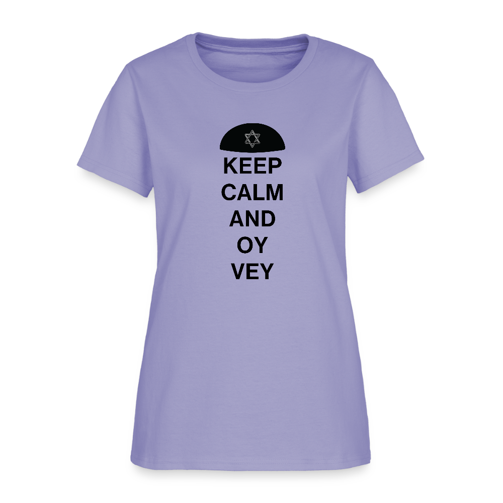 Keep Calm and Oy Vey Women's T-Shirt - lavender