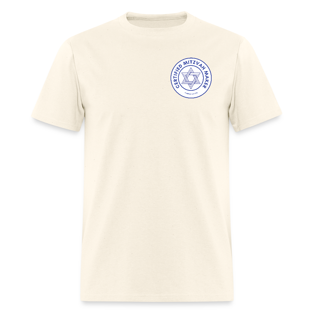 Certified Mitzvah Maker Badge Men's T-Shirt | GILDAN 5000 - sweet cream heather