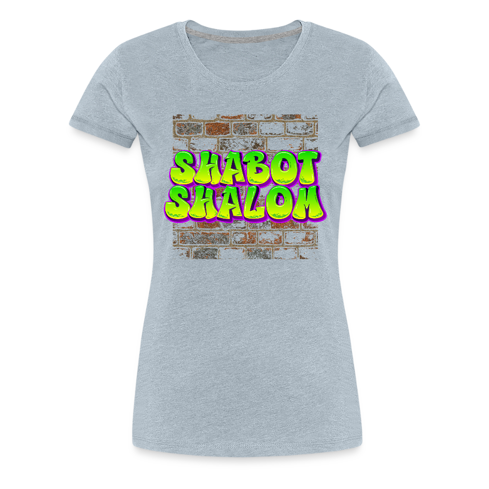 Shabot Shalom Brick 770 Graffiti Women’s Premium T-Shirt - heather ice blue