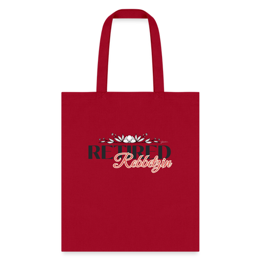 Retired Rabbetzin Tote Bag - red