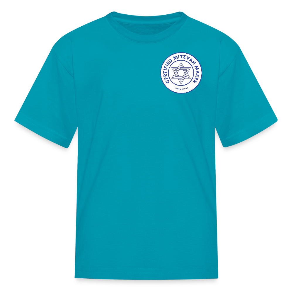 Certified Mitzvah Maker Badge Kids' T-Shirt - turquoise