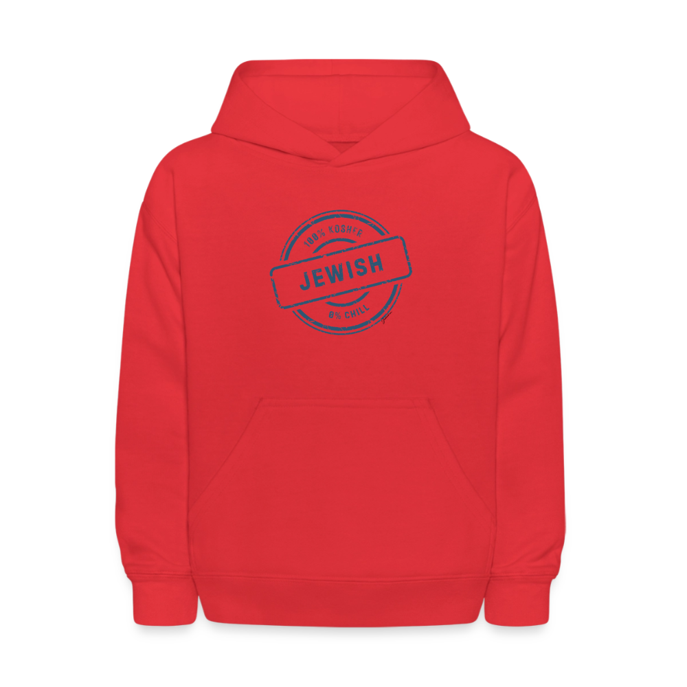 100% Jewish Kids' Hoodie - red