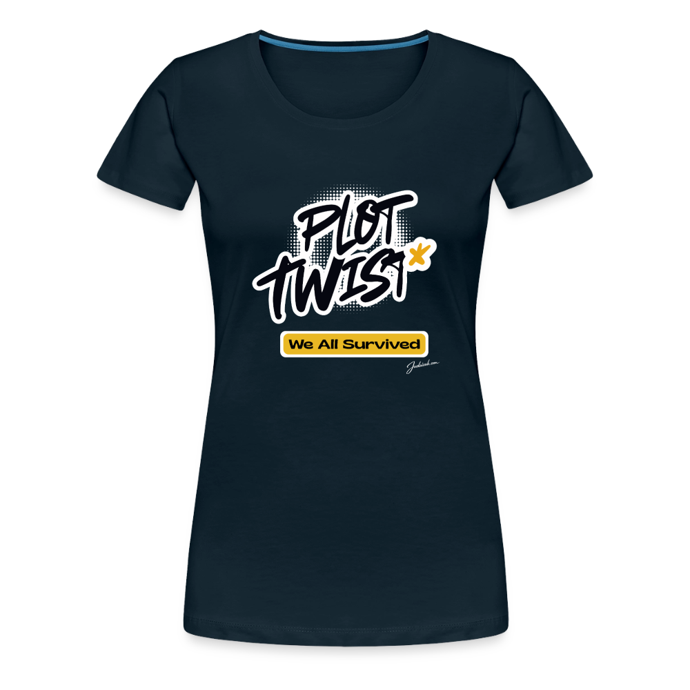 Plot Twist Women’s Premium T-Shirt - deep navy