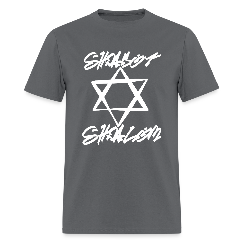 Shabbat Shalom Graffiti Light Star Men's T-Shirt | GILDAN 5000 - charcoal