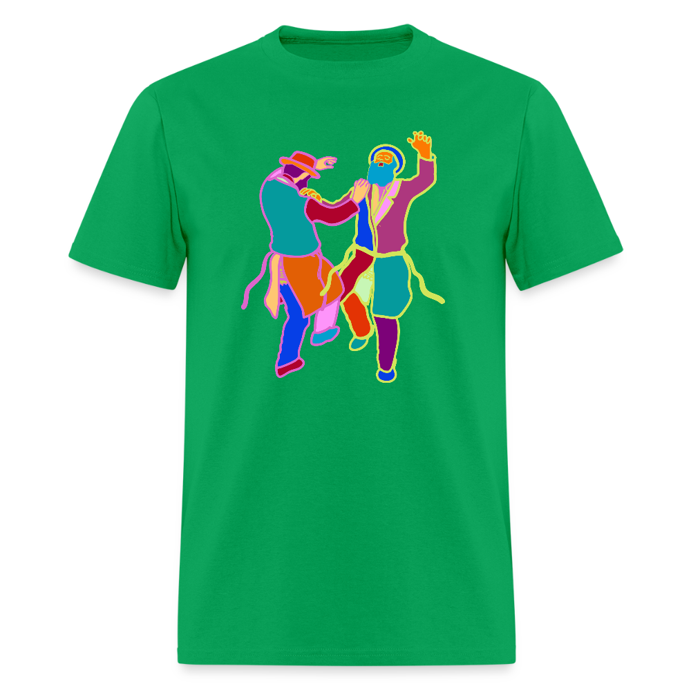 Colorful Dancing Rabbis Men's T-Shirt | GILDAN 5000 - bright green