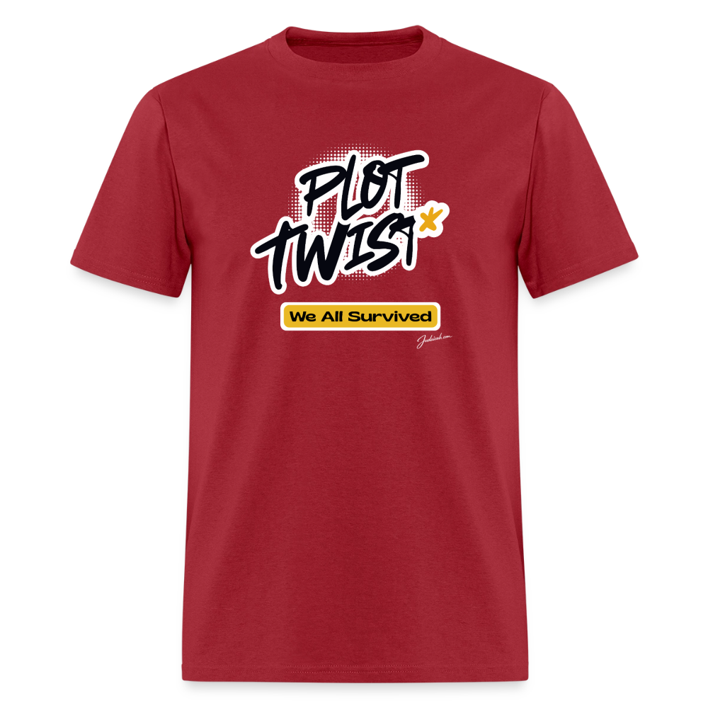 Plot Twist Men's T-Shirt | GILDAN 5000 - dark red