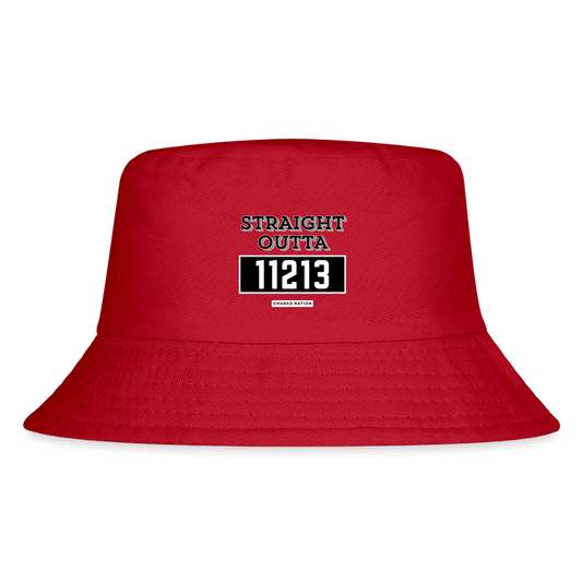 Straight Outta 11213 Kid's Bucket Hat - red
