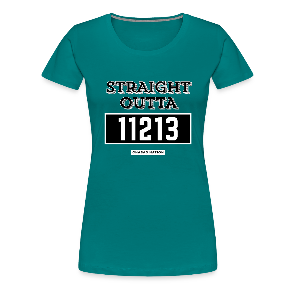Straight Outta 11213 Women’s Premium T-Shirt - teal