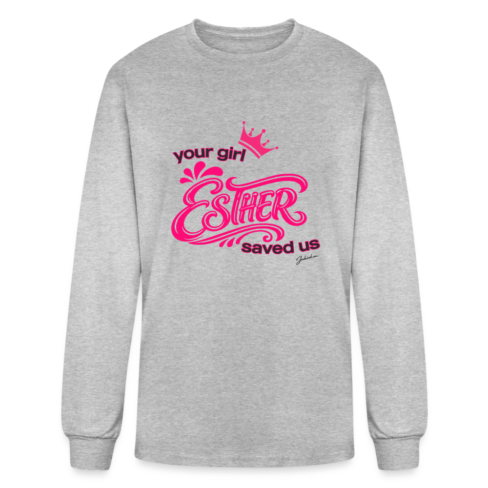 Your Girl Esther Men's Long Sleeve T-Shirt - heather gray