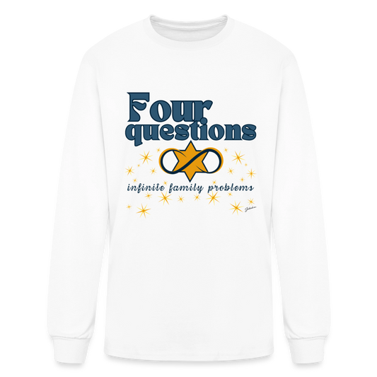 Four Questions Men's Long Sleeve T-Shirt - white