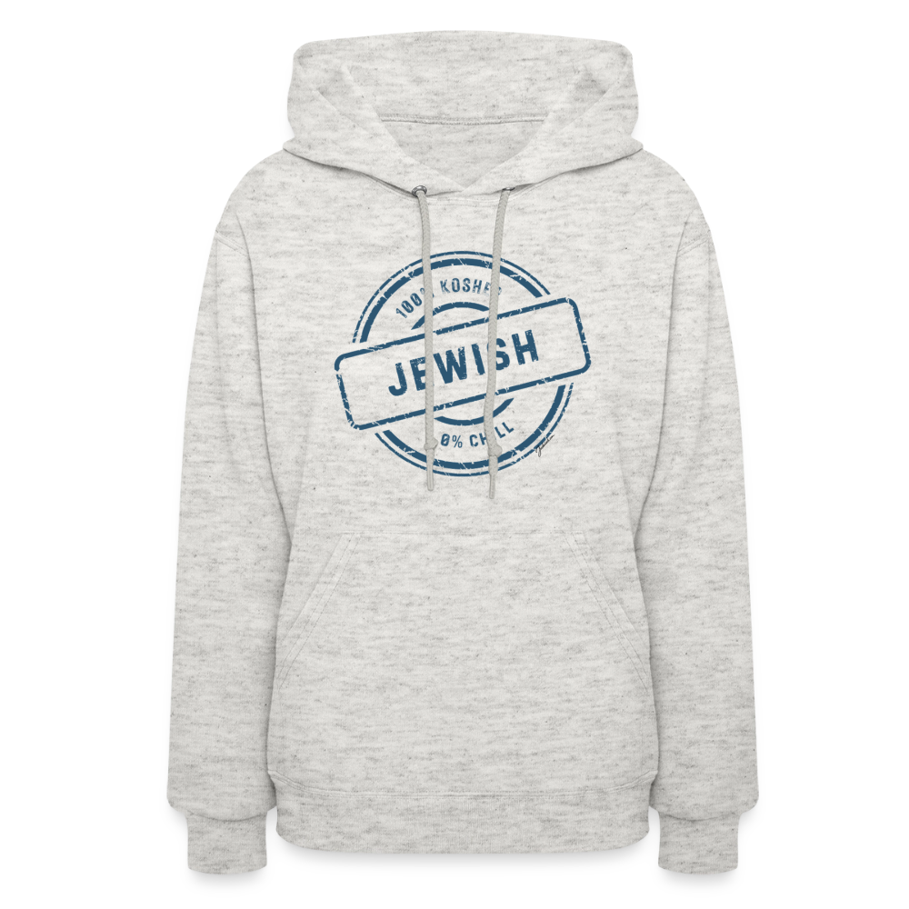 100% Jewish Women's Hoodie - heather oatmeal