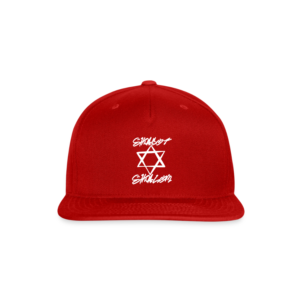 Shabbat Shalom Graffiti Light Star Snapback Baseball Cap - red