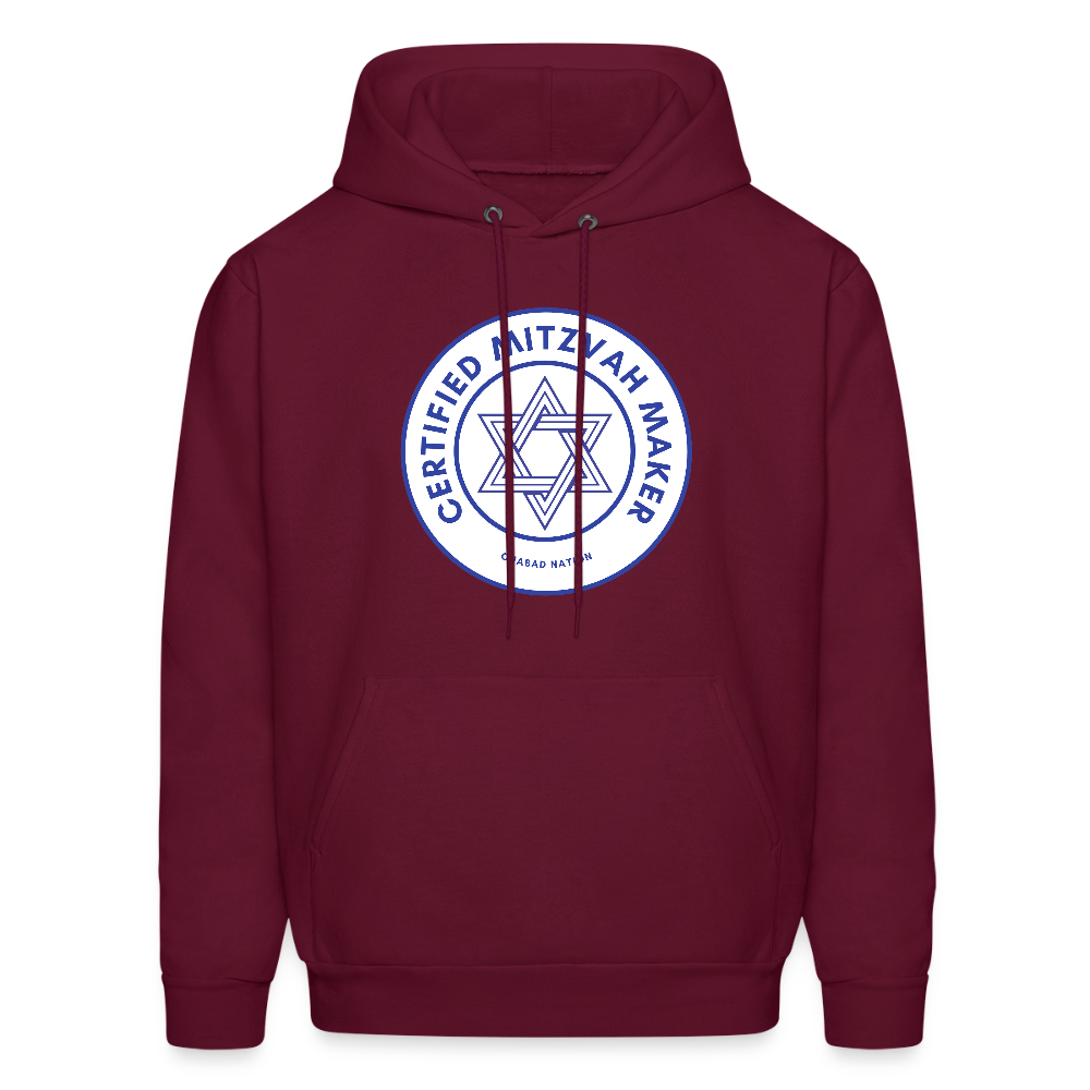 Certified Mitzvah Maker Men's Hoodie - burgundy