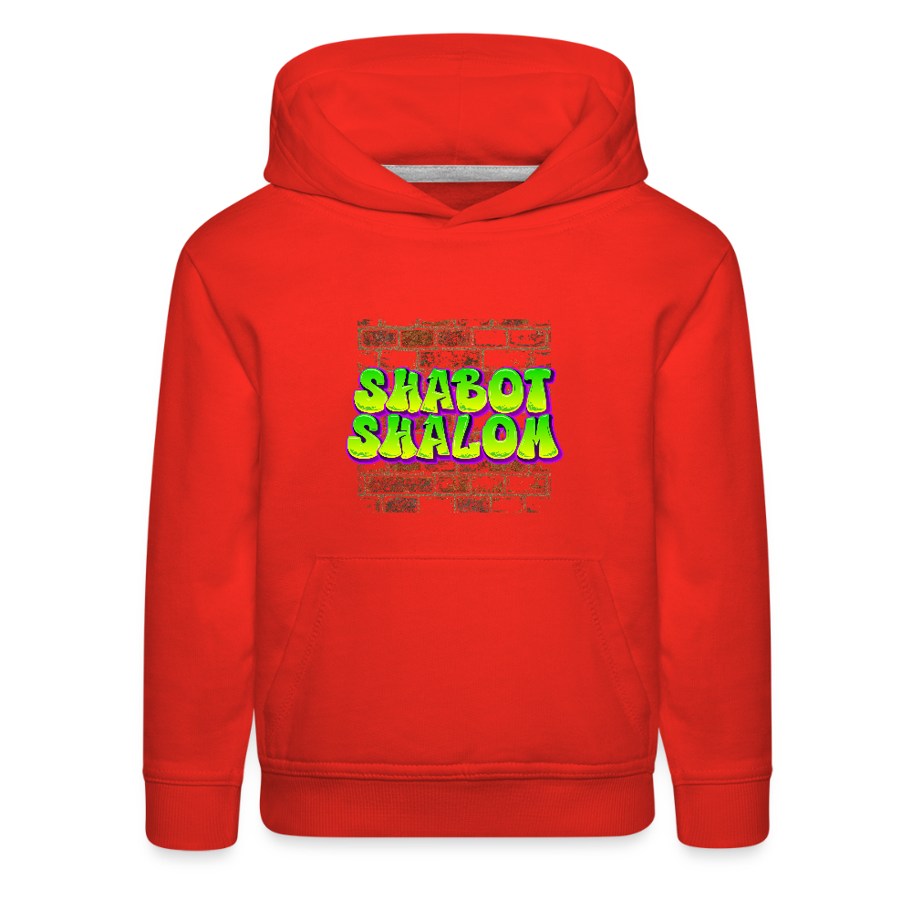 Shabot Shalom Brick 770 Graffiti Kids‘ Premium Hoodie - red