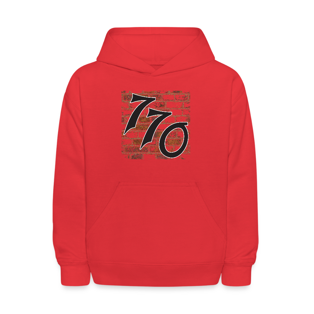 770 Brick Wall Kids' Hoodie - red