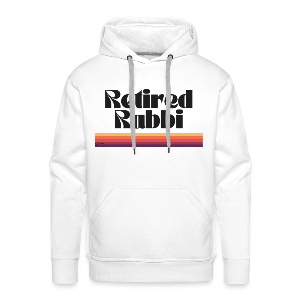 Retired Rabbi Men’s Premium Hoodie - white