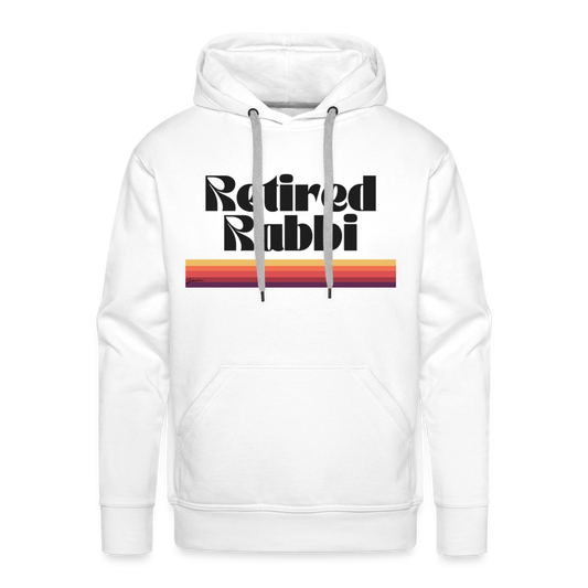 Retired Rabbi Men’s Premium Hoodie - white