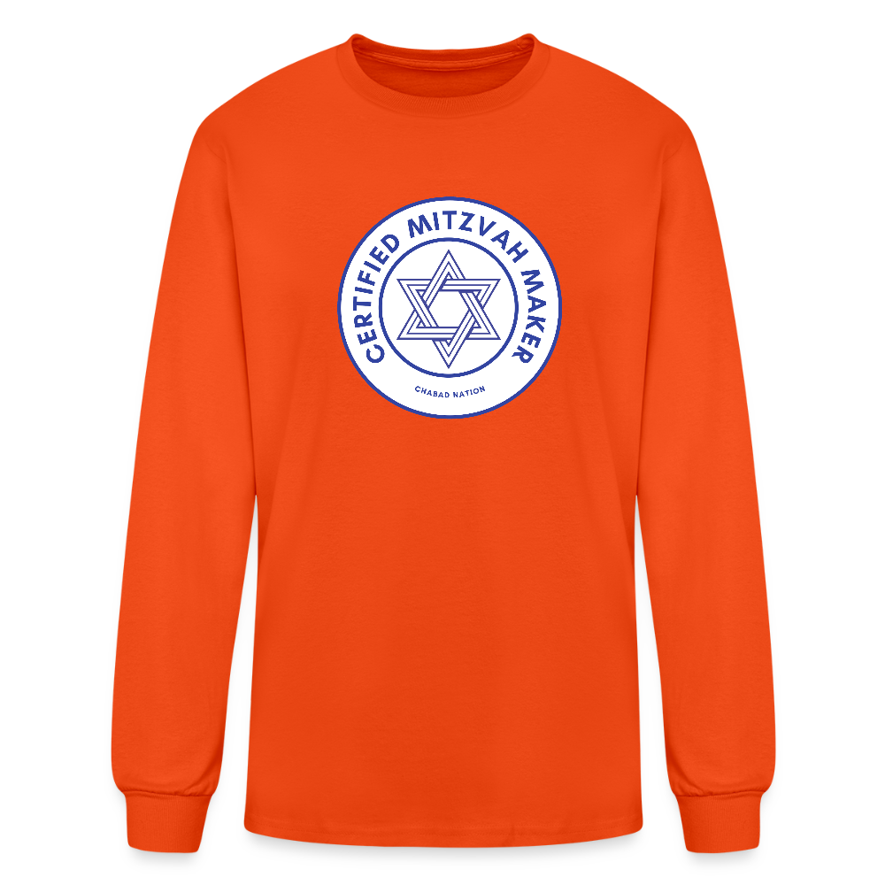 Certified Mitzvah Maker Men's Long Sleeve T-Shirt - orange