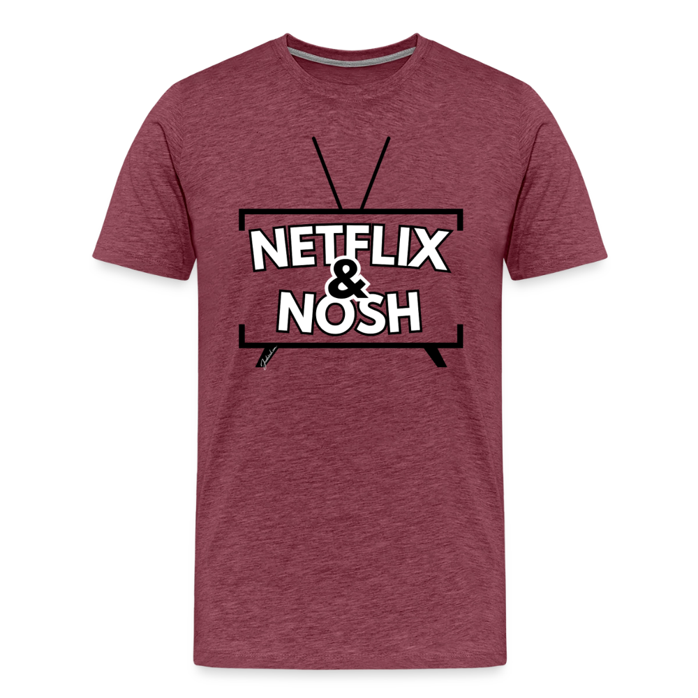 Netflix & Nosh Men's Premium T-Shirt - heather burgundy