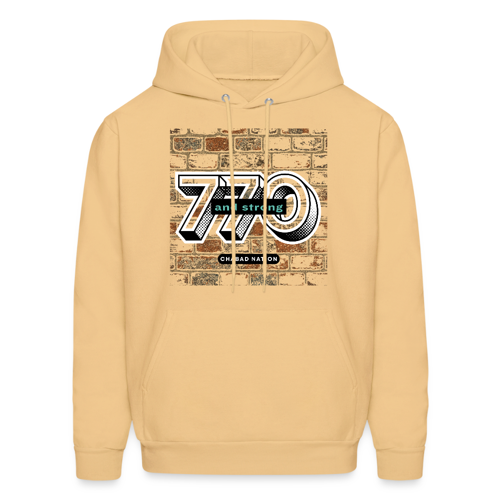 770 And Blessed Men's Hoodie - light gold 
