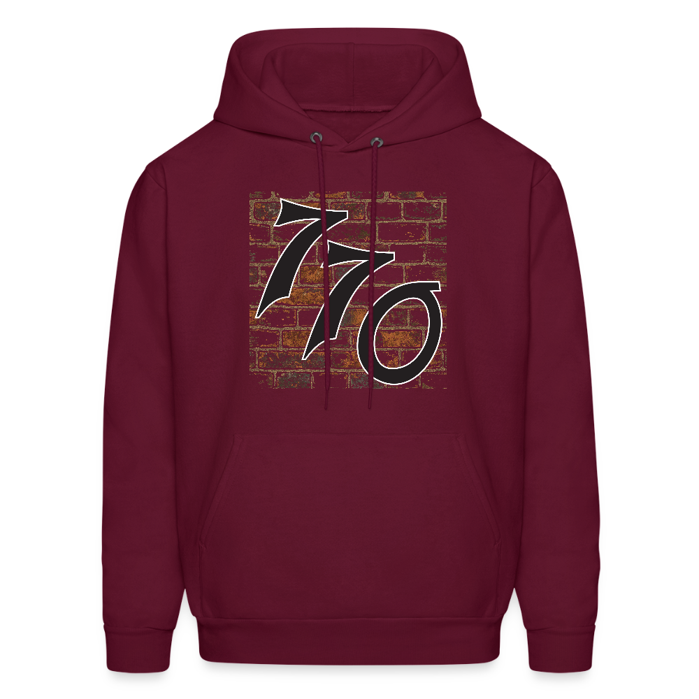 770 Brick Wall Men's Hoodie - burgundy