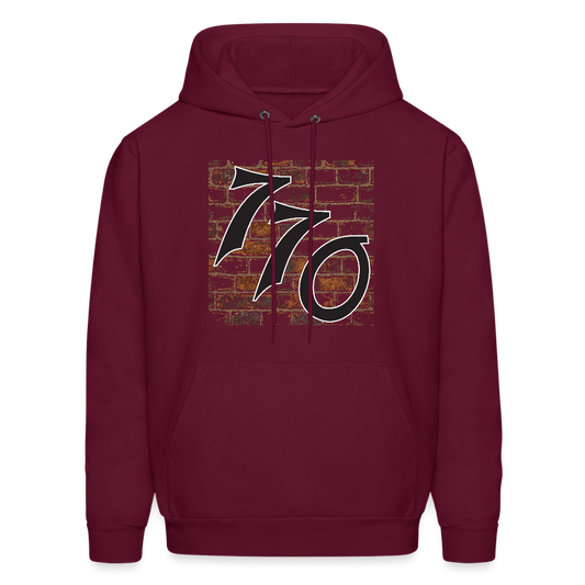 770 Brick Wall Men's Hoodie - burgundy