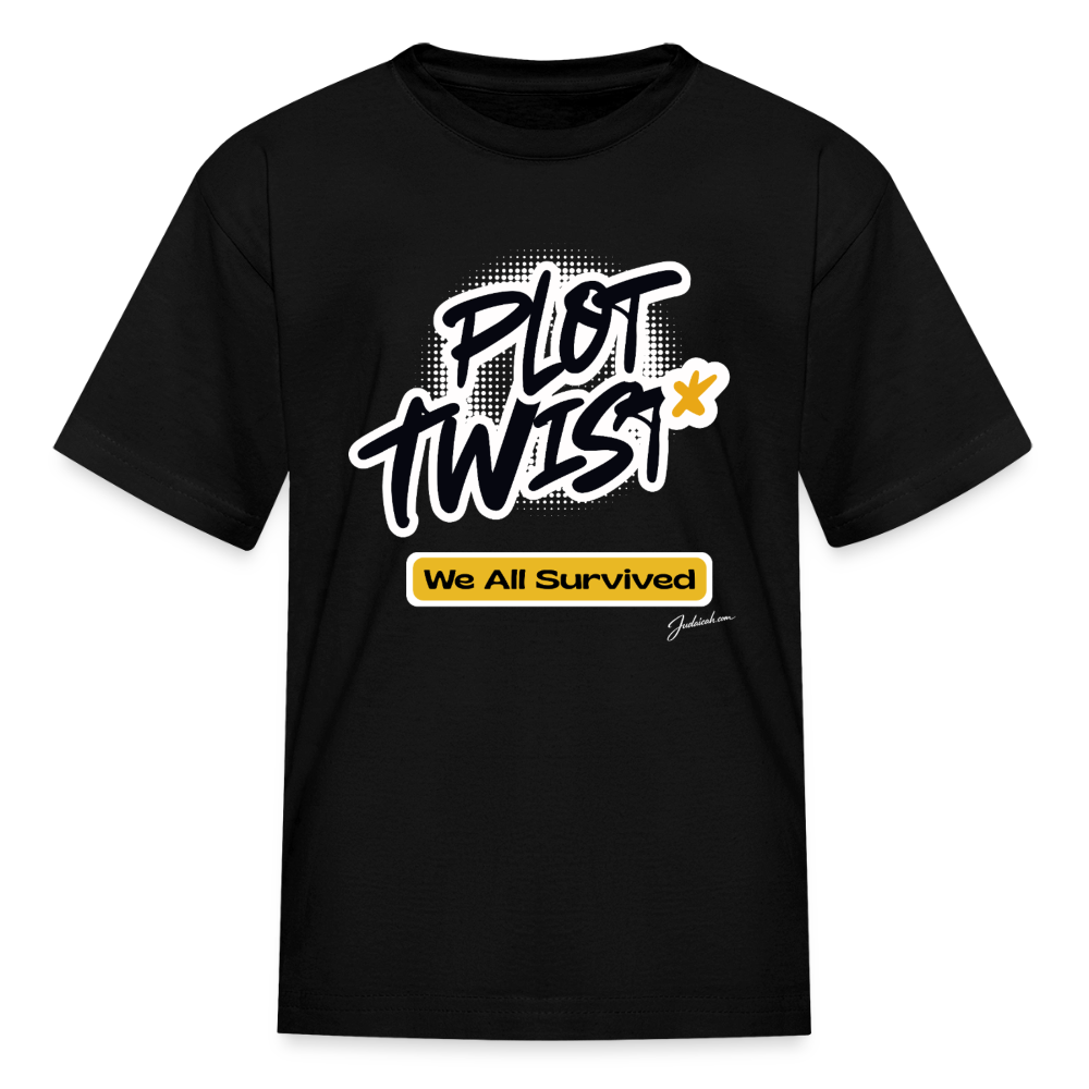 Plot Twist Kids' T-Shirt - black
