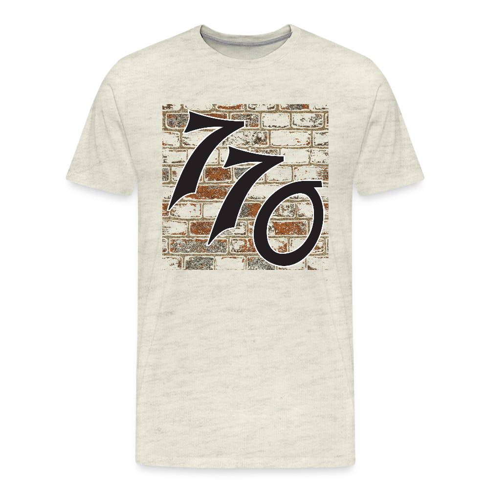 770 Brick Wall Men's Premium T-Shirt - heather oatmeal