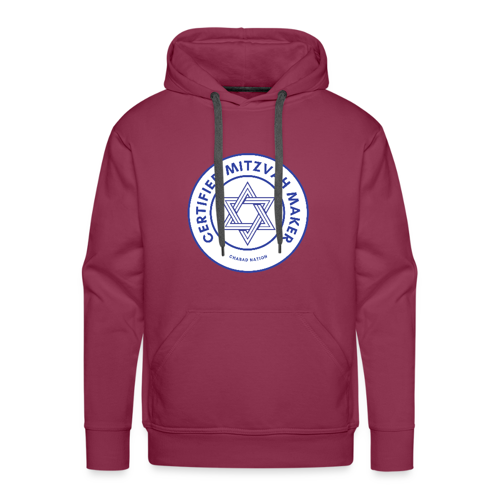 Certified Mitzvah Maker Men’s Premium Hoodie - burgundy