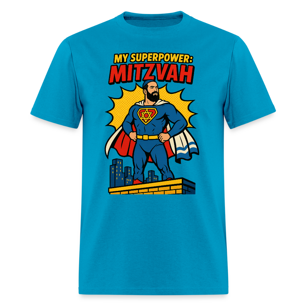 My Superpower: Mitzvah Men's T-Shirt | GILDAN 5000 - turquoise