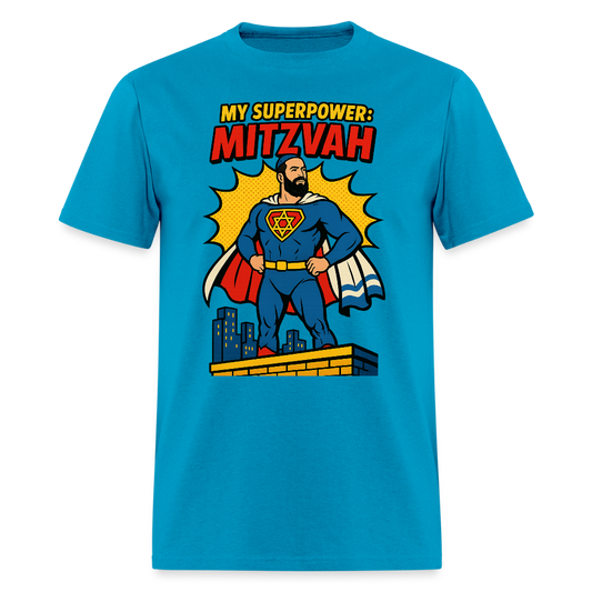 My Superpower: Mitzvah Men's T-Shirt | GILDAN 5000 - turquoise