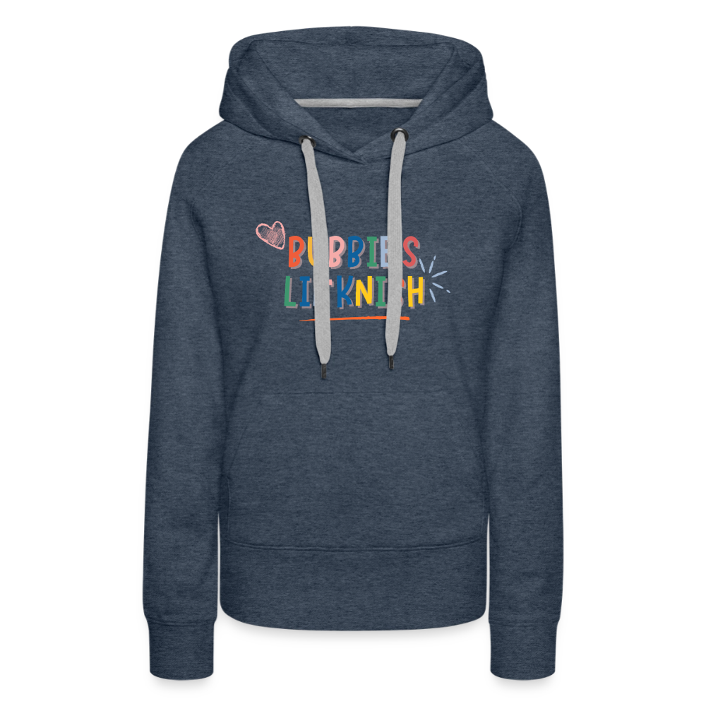 Bubbie's Lil' Knish Women’s Premium Hoodie - heather denim