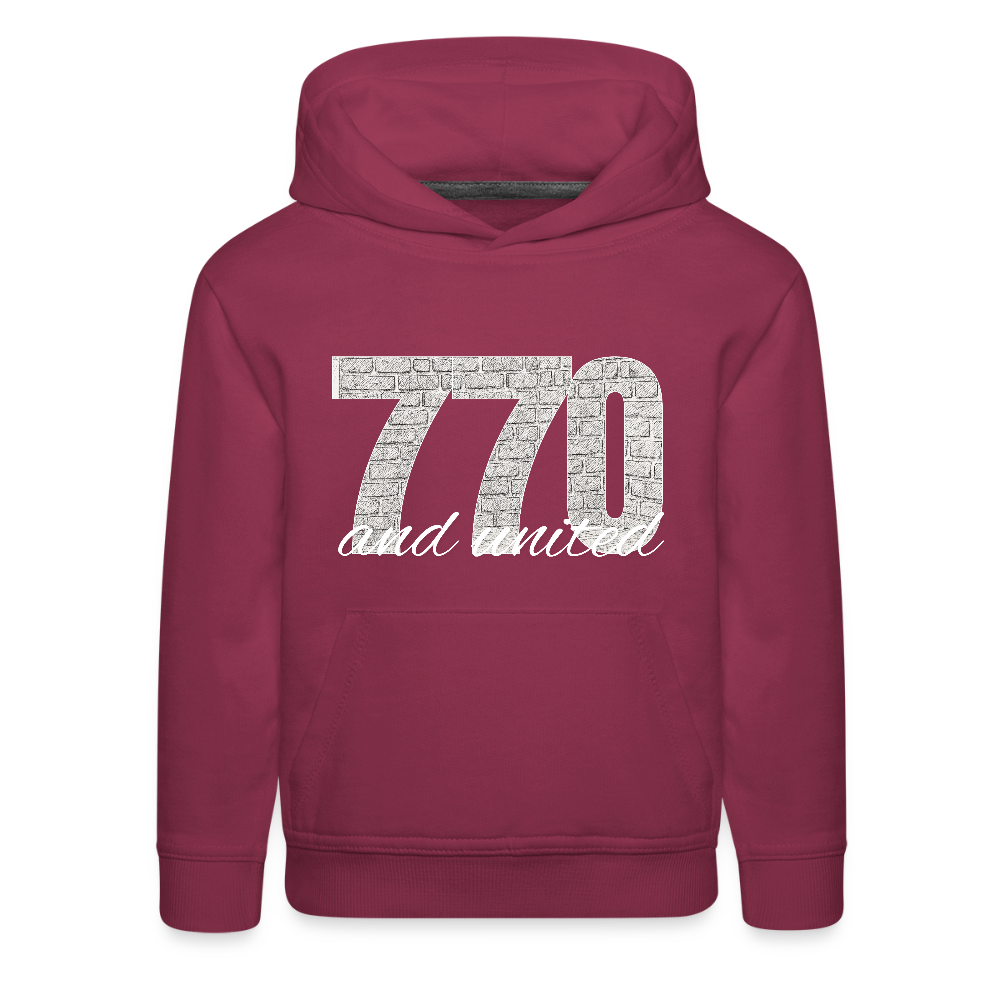 770 And United Light Kids‘ Premium Hoodie - burgundy