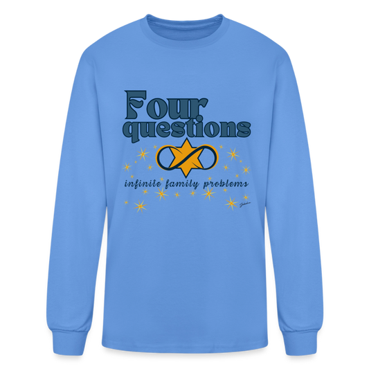 Four Questions Men's Long Sleeve T-Shirt - carolina blue
