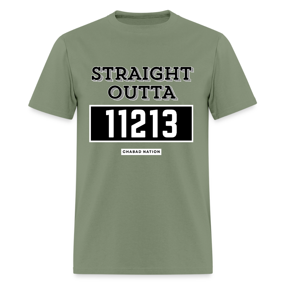 Straight Outta 11213 Men's T-Shirt | GILDAN 5000 - military green