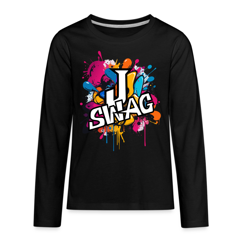 Jswag Logo  Kids' Premium Long Sleeve T-Shirt - black