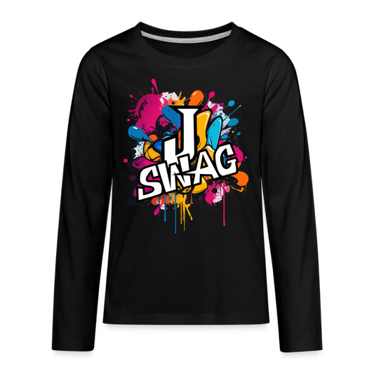 Jswag Logo  Kids' Premium Long Sleeve T-Shirt - black