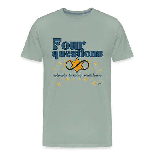Four Questions Men's Premium T-Shirt - steel green
