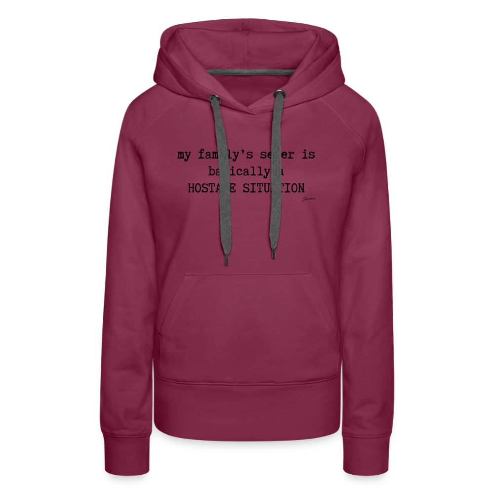 Seder Hostage Women’s Premium Hoodie - burgundy