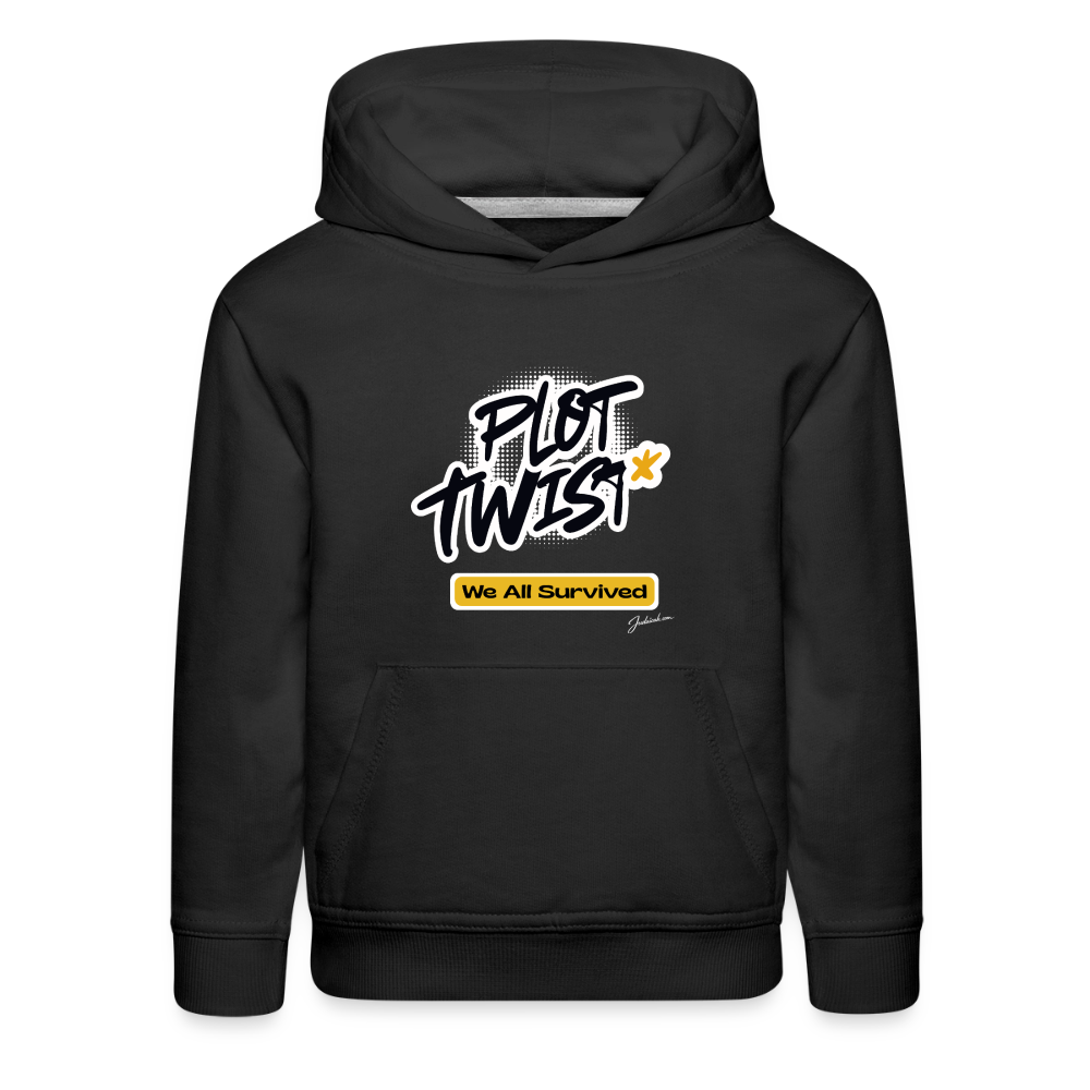 Plot Twist Kids‘ Premium Hoodie - black