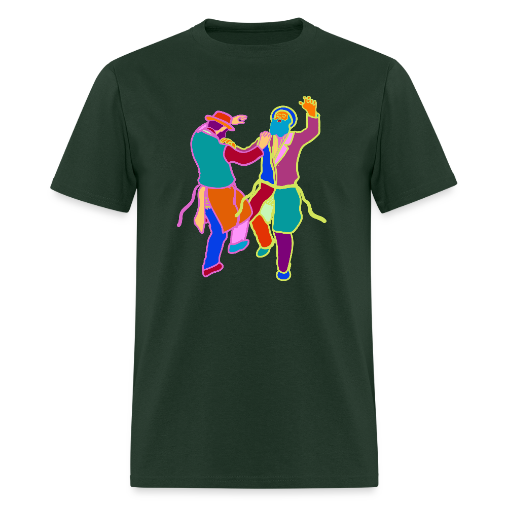 Colorful Dancing Rabbis Men's T-Shirt | GILDAN 5000 - forest green
