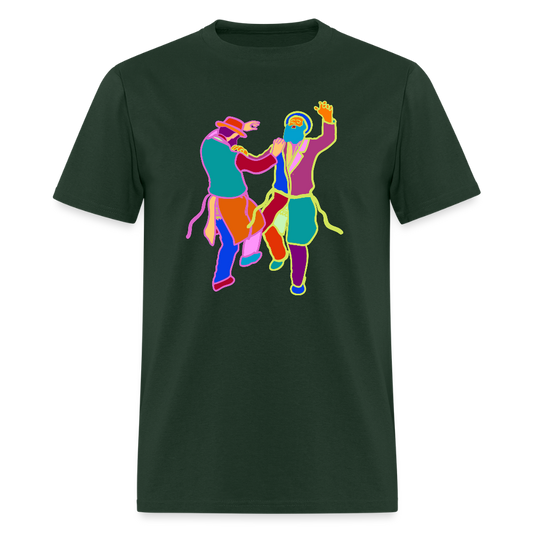 Colorful Dancing Rabbis Men's T-Shirt | GILDAN 5000 - forest green
