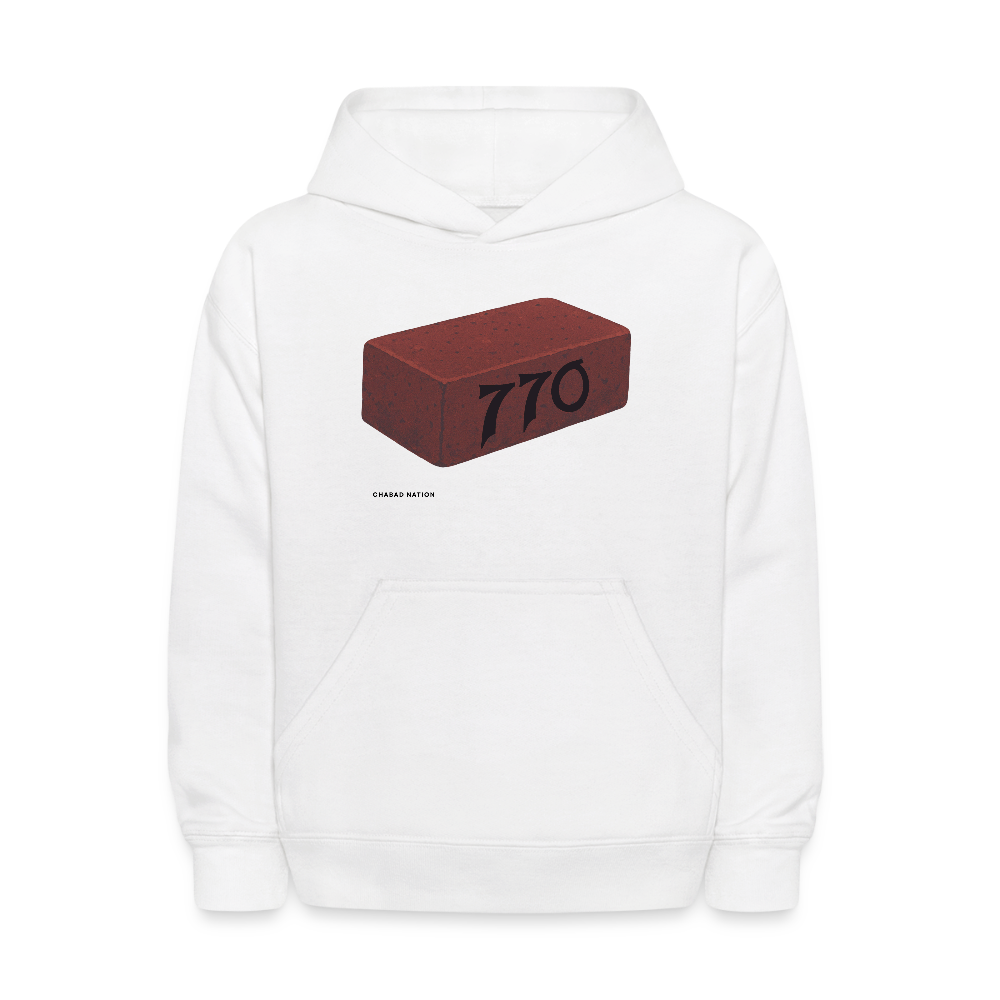 770 Solid Brick Kids' Hoodie - white
