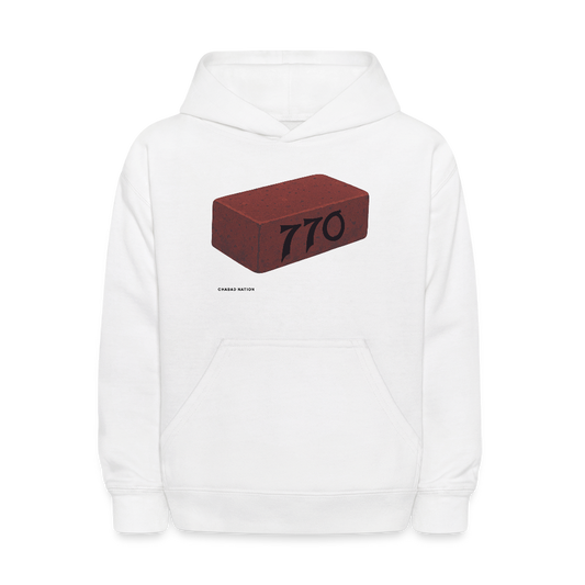 770 Solid Brick Kids' Hoodie - white