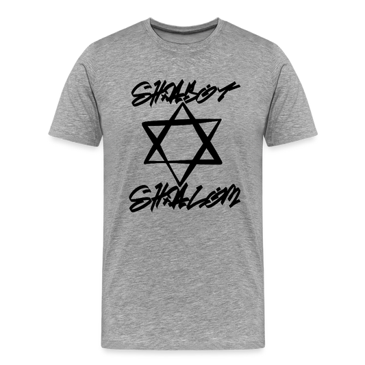 Shabbat Shalom Graffiti Star Men's Premium T-Shirt - heather gray