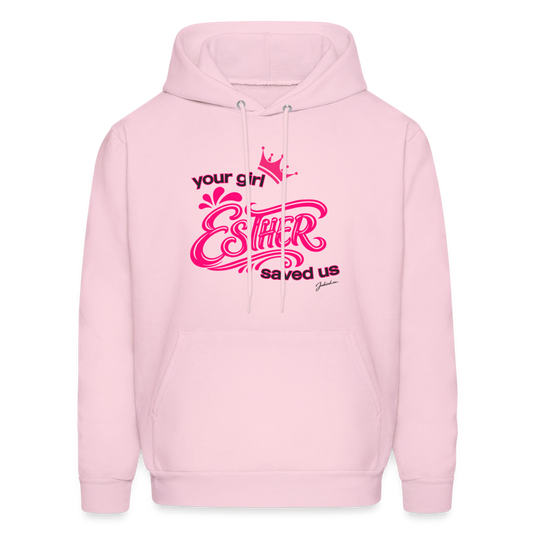 Your Girl Esther Men's Hoodie - pale pink