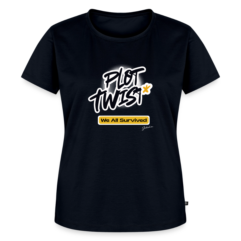 Plot Twist Women’s Premium T-Shirt - navy