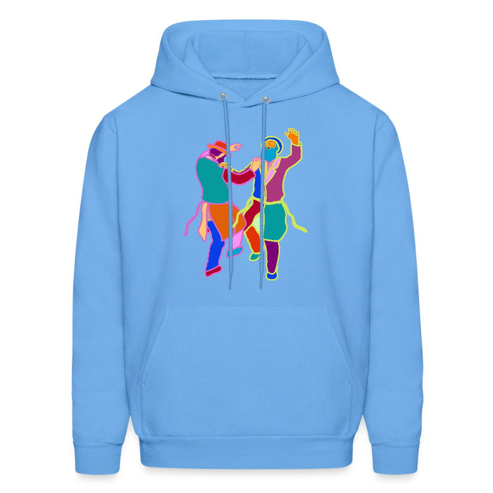 Colorful Dancing Rabbis Men's Hoodie - carolina blue