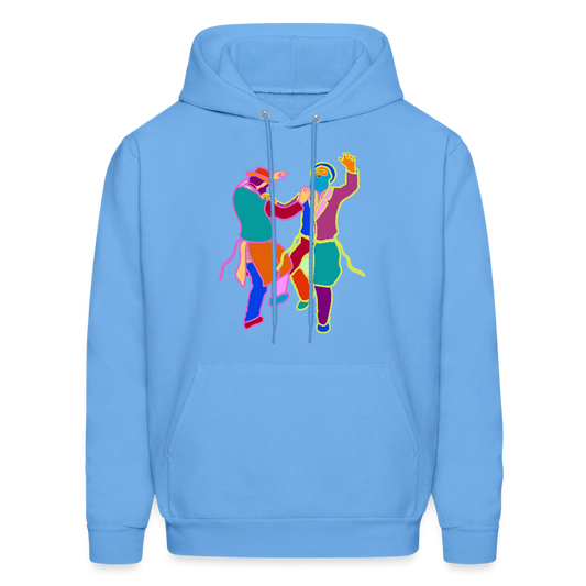 Colorful Dancing Rabbis Men's Hoodie - carolina blue