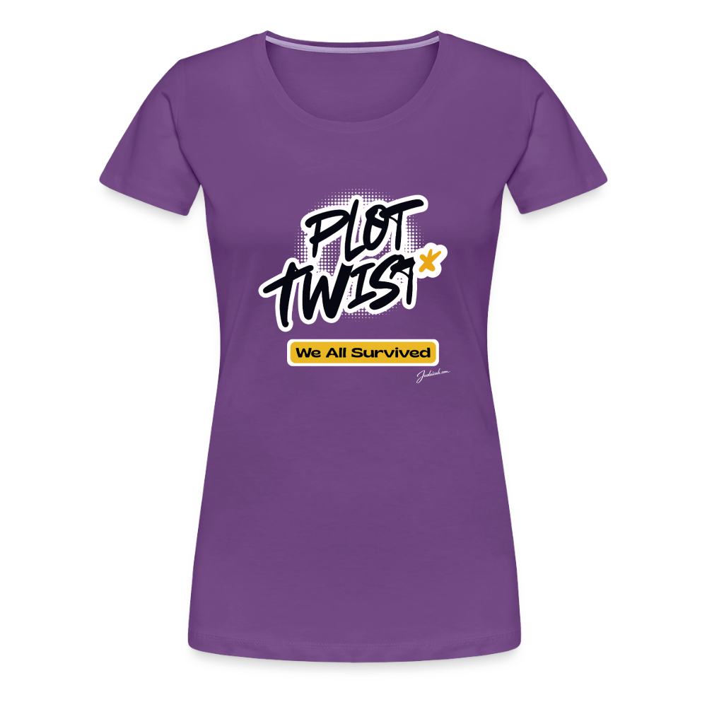 Plot Twist Women’s Premium T-Shirt - purple